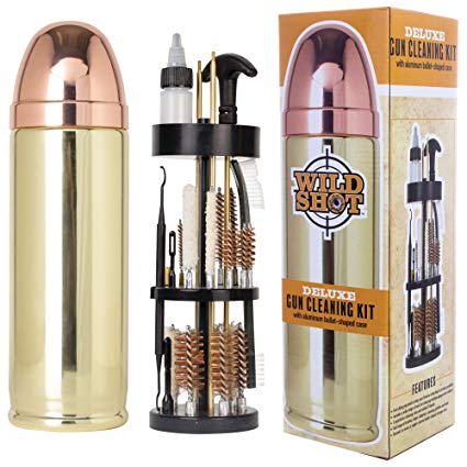 Wild Shot 50pc Deluxe Gun Cleaning Kit in Bullet-Shaped Case