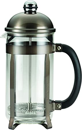 BonJour 59935 8-Cup/33.8-Oz German Borosilicate Glass French Press, 8 Cup, Truffle