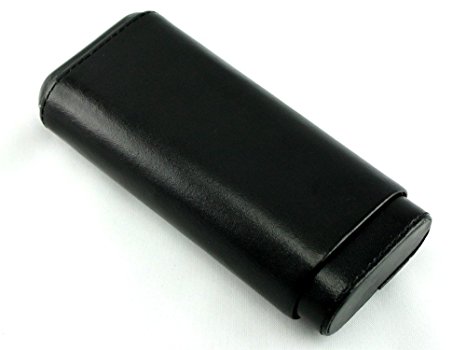 Skyway Armondo Leather Cigar Case Holder with Cedar Lining - Black