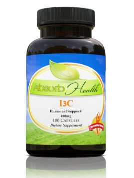 I3C Indole-3-Carbinol  200mg  100 Capsules  Healthy Hormone Support  Manage Excess Estrogen