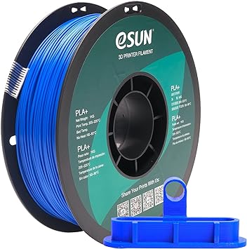 eSUN PLA  Filament 1.75mm, 3D Printer Filament PLA Plus, Dimensional Accuracy  /- 0.03mm, 1KG Spool (2.2 LBS) 3D Printing Filament for 3D Printers, Blue