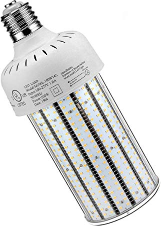 cUL DLC 100W (5000K) LED Corn Bulb Replace 400Watt Metal Halide Light Bulb 14500Lm E39 Mogul Base Warehouse Parking Lot Street Area Light AC100-277V