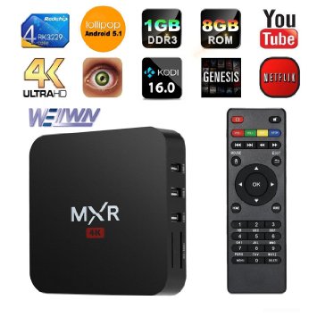 MXR MXQ 4K Tv Box RK3229 Quad Core 1G/8G Android 5.1 Kodi 16.0 Fully Loaded Dual Wifi, 4K,64 Bit