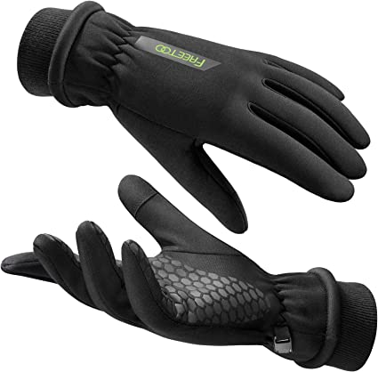 FREETOO Winter Gloves Women Windproof with Thermal Fleece Lining, [Anti-Slip] Touchscreen Running Gloves for Cold Weather