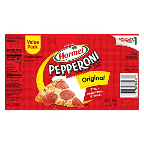 Hormel Original Sliced Pepperoni Value Pack, 21 Oz