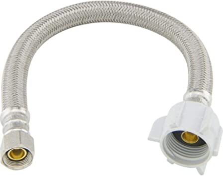 BrassCraft 3/8 in. Compression x 7/8 in. Ballcock Nut x 12 in. Braided Polymer Toilet Connector (3-Pack)