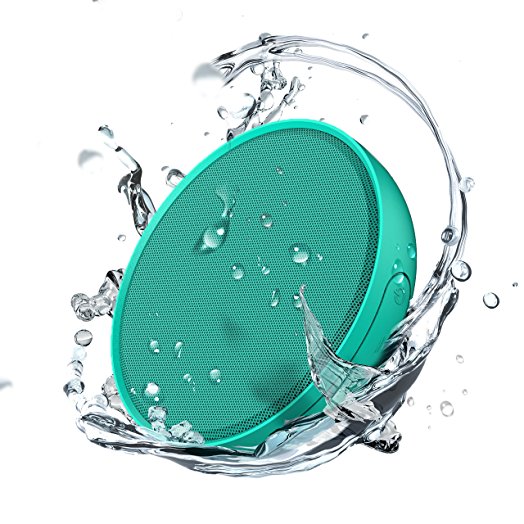 Kinps SoundCircular Bluetooth Speaker 32 Hours Play Time, IPX8 Waterproof, Portable Wireless Stereo Speaker Premium Sound, Powerful Acoustic Drivers and Radiators, 360°Sounding(Robin's Egg Blue)