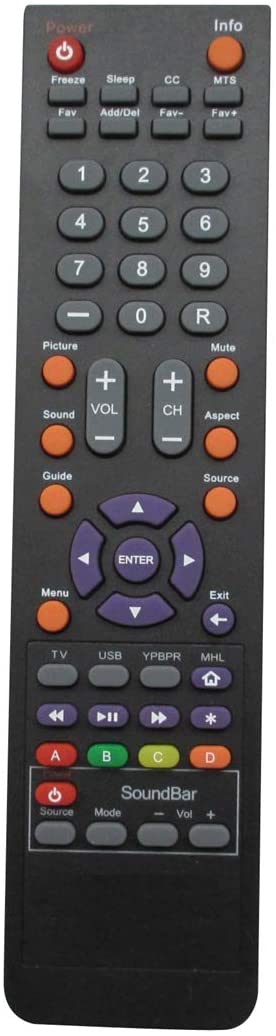 HCDZ Replacement Remote Control for Sceptre U658CV-UMC C558CV-U U550CV-UMR U758CV-UMR U438CV-UMC U558CV-UMC U405CV-UMS 4K UHD HDTV TV