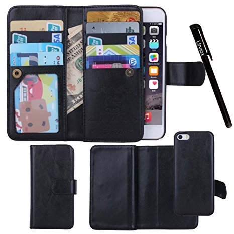 Urvoix For Apple iPhone 6 Plus / 6S Plus (5.5''), Wallet Leather Flip Card Holder Case, 2 in 1 Detachable Magnetic Back Cover iPhone6 Plus / iPhone6S Plus (NOT for iphone6)