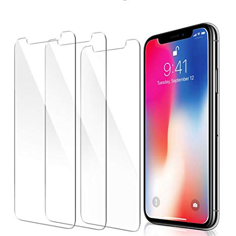 iPhone XR Screen Protector ，[3-Pack] Novo Icon HD Tempered Glass Screen Protector 3D Touch Glass Film Designed for iPhone XR(t1)
