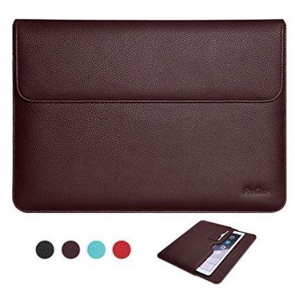 iPad Pro Case Sleeve ProCase Cushion Protective Sleeve Bag Cover Case for Apple iPad Pro 129 Inch Compatible with Apple Smart Keyboard Documnet Pocket and Apple Pencil Holder Brown