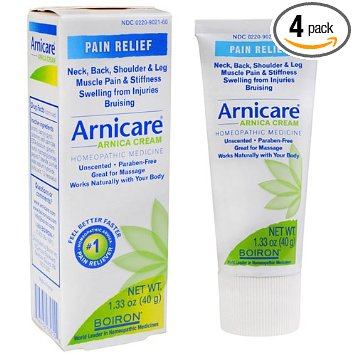 Boiron Arnicare Cream for Muscle Aches, 1.33-Ounce Tubes (Pack of 4)