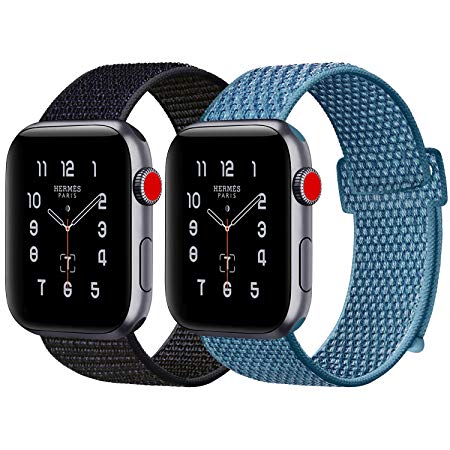 ATUP Compatible Apple Watch Band 38mm 40mm 42mm 44mm, Soft Breathable Nylon Wristbands for iWatch Apple Watch Series 4/3/2/1