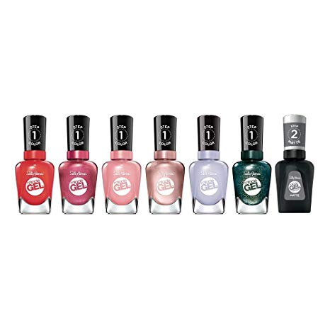 Sally Hansen Miracle Gel Galaxy Set: Out Of This Pearl, Saturn It Up, Satel-lite Pink, Apollo You Anywhere, O-zone You Didn't, Neblue-la, Matte Top Coat, Gift Set