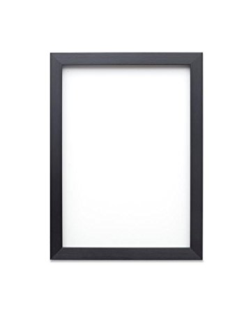 Brushed Black Picture frame/photo frame/poster frame A4, A3 - With an MDF backing board- Ready to hang or stand - With a High Clarity Styrene Shatterproof Perspex Sheet - Moulding measures 19mm wide and 15mm deep - Brushed Black 6" x 4" - FBA - bpf-blk19by15mold-6-4