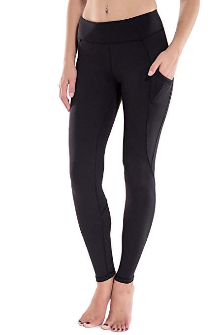Houmous Women's Workout Ankle Leggings With Side Pocket Running Yoga Pants