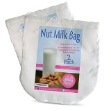 2 for 1 Nut Milk Bags Pack Eco Friendly Reusable Nylon Bag for Almond Milks and Raw Juice Strainer Cold Press Coffee