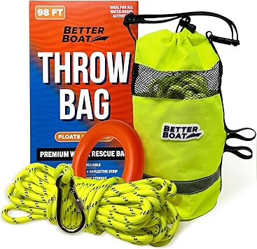 Water Throw Bags for Water Rescue Rope Throw Line Bag Water Rescue Equipment Throw Rope Bag Rescue Throw Bag with Rope as Kayak Throw Bag or Larger Boat Rope Bag