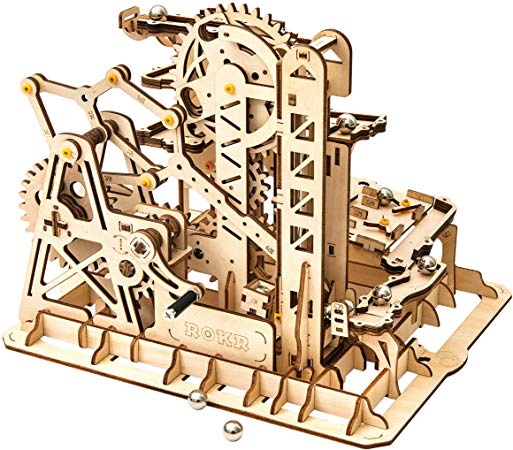 Rowood 3D Wooden Marble Run Puzzle Craft Toy, Gift for Adults & Teen Boys Girls, Age 14 , DIY Model Building Kits - Tower Coaster