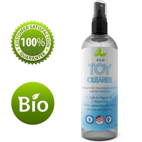 Erotic Toys Cleaner #1 Anti-Bacterial Hygienic Disinfectant for Adult Toys & Games - Safe and Effective Alcohol Free Paraben Free Cruelty Free Perfect for Latex Silicon and Rubber 8 oz Spray