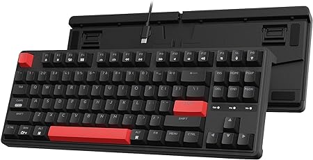 Keychron C3 Pro QMK/VIA Programmable Gasket Mount Wired Mechanical Gaming Keyboard, Red Backlight TKL Layout 87 Keys Keychron K Pro Red Switch for Mac/Windows/Linux