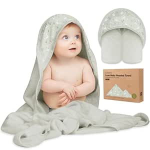 KeaBabies Baby Hooded Towel - Viscose Derived from Bamboo Baby Towel, Toddler Bath Towel, Infant Towels, Large Hooded Towel, Organic Baby Towels with Hood for Girls, Babies, Newborn Boys (Serenity)