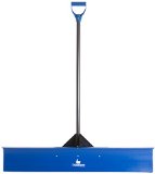 The Snowcaster 48UPH Pusher Shovel with 48-Inch Heavy Duty Plastic Blade Blue
