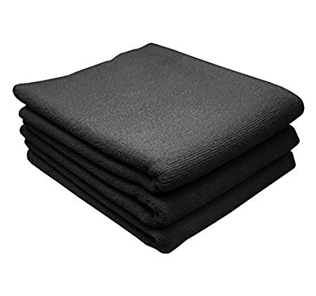 THE RAG COMPANY 3-Pack 16 in. x 27 in. Sport, Gym, Exercise, Fitness, Spa & Workout Towel - Ultra Soft, Super Absorbent, Fast Drying 320gsm Premium Microfiber