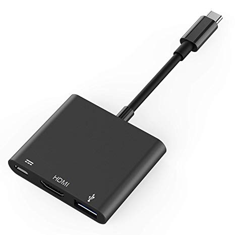 HDMI Type C Hub Adapter for Nintendo Switch,HDMI Converter Dock Cable for Nintendo Switch,Black