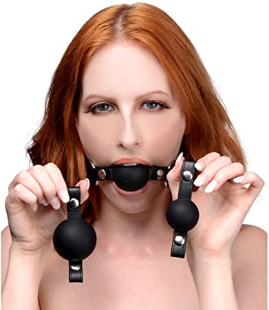 XR Brands Interchangeable Silicone Ball Gag Set, Black