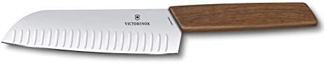 Victorinox 6.9050.17KG Modern Santoku Knife, 7", Walnut Wood