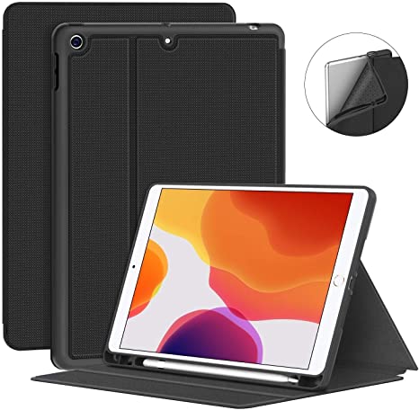 Supveco New iPad 8th Generation Case/iPad 7th Generation Case - Premium Shockproof Case with Auto Sleep/Wake Feature for iPad 10.2 inch 8th Generation/7th Generation (Black)