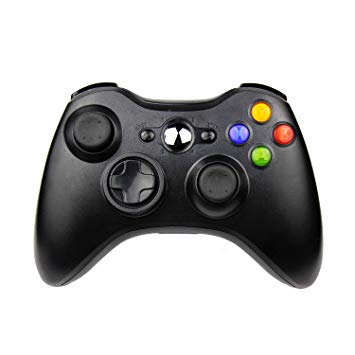 JAMSWALL Xbox 360 Wireless Controller, 2.4GHZ Game Controller Gamepad Joystick Xbox & Slim 360 PC Windows 7,8,10(Black)