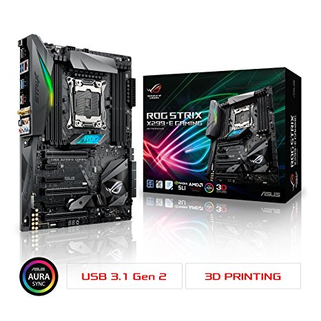 ASUS ROG STRIX X299-E GAMING LGA2066 DDR4 M.2 USB 3.1 802.11AC WIFI X299 ATX Motherboard for Intel Core X-Series Processors