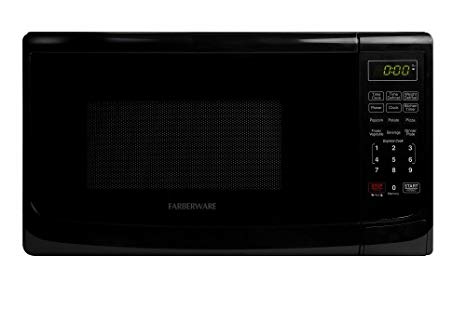 Farberware Classic FMO07ABTBKA 0.7 Cu. Ft 700-Watt Microwave Oven with LED Lighting, Black