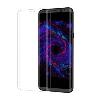 Glalaxy S8 Plus Screen Protector, Full Cover 3D Curved Ballistic Glass, 9H Hardness, Anti-Scratch, Anti-Fingerprint Tempered Glass, Lifetime Replacement Warranty