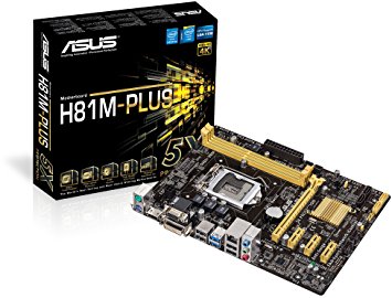 Asus H81M-PLUS Motherboard (Socket 1150, Intel H81, DDR3, S-ATA 600, Micro ATX, PCI Express 2.0, HDMI, USB 3.0)