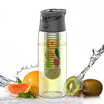 AVOIN colorlife 24 oz. Leak-Proof Fruit Infuser Water Bottle (Many Color Option) - BPA Free