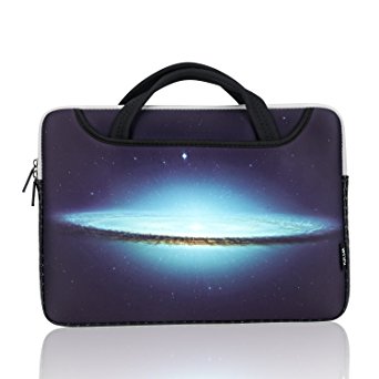 Winhicase 13 - 13.3 Inch Ultrabook / Laptop / Macbook Air / Macbook Pro Retina Display Neoprene Carrying Sleeve Case Bag with 2 Side Large Pockets and Handle – Starry Sky Pattern