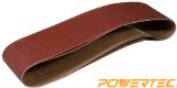 POWERTEC 110683 4-Inch x 36-Inch 80 Grit Aluminum Oxide Sanding Belt 3-Pack
