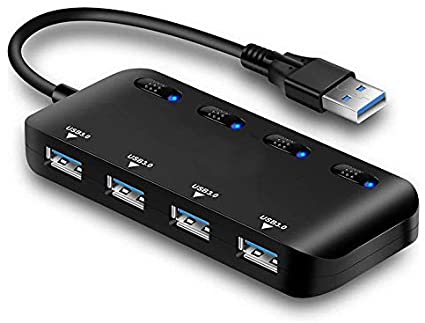 Upgraded Version USB Hub HXHANG 4-Ports USB 3.0 Ultra-Slim Data Hub 5Gbps Transfer Speed Delicate USB Extension HUB ,Let Your USB Interface Relax for Mac, Windows OS, iMac Surface Pro,XPS,PC,Flash