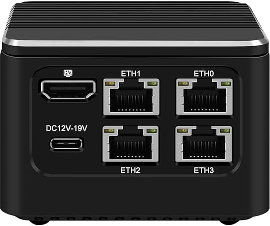 CWWK Mini PC Intel i3-N305(8C/8T, Up to 3.8GHz),8GB LPDDR5 128GB SSD,Small Desktop Computers Windows 11 Pro,4K Dual Display,4 LAN