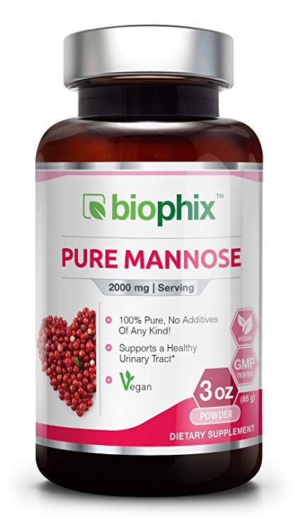 *Flash Sale* Pure Mannose 100 Percent Powder 2,000 mg 3 oz 85 Grams - Urinary Tract Health | Bladder Infection | Support UTI Prevention | Vegan and No Additives