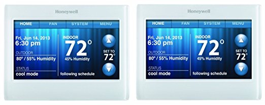 Honeywell TH9320WF5003 Wi-Fi 9000 Color Touch Screen Programmable Thermostat, White, 4 x 6"