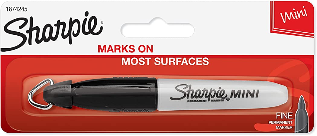 Sharpie Mini Permanent Marker Black Keychain, Black