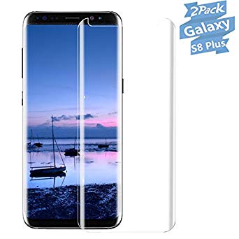 [2-Pack] Galaxy S8 Plus,Wtbone Tempered Glass Screen Protector [No Bubbles][Easy to Install][Anti Fingerprint] 3D Curved Screen Protector Compatible Samsung Galaxy S8 Plus