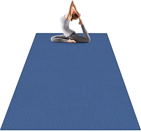 Odoland 183x122x0.6CM Large Yoga Mat for Men and Women, Thick Non Slip Exercise Mat for Home Gym, Yoga Trainers Beginners and Pros Workout Mat for Pilates Stretching Push-ups and Gymnastics