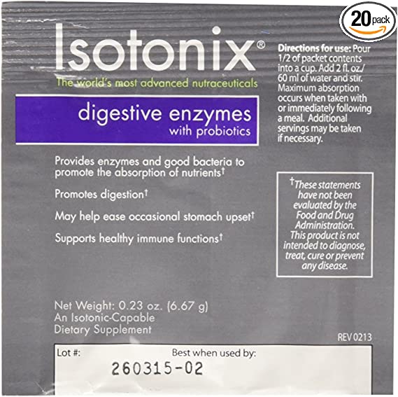 Isotonix Digestive Enzymes with Probiotics,20 packets/net wt 4.6 OZ