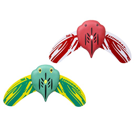 Aqua Mini Stingray Underwater Glider 2 Pack, Self-Propelled, Adjustable Fins, Pool Game, Brightly Colored, Ages 5 and up