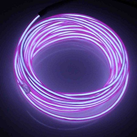 Jytrend 9ft Neon Light El Wire w/ Battery Pack - Purple